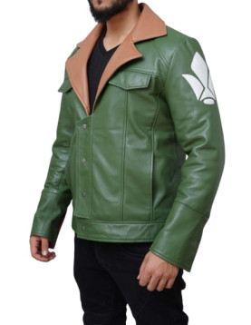 Mobile Suit Gundam Iron-Blooded Orphans Orga Itsuka Cosplay Costume Jacket | Tekkadan Orga Itsuka Green Leather Jacket